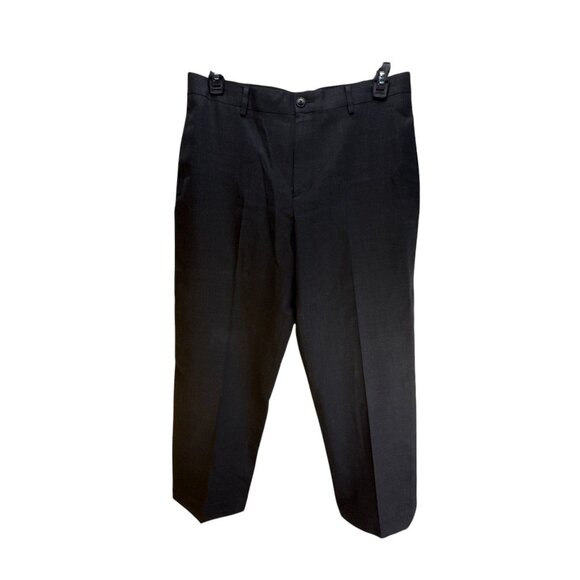 L.L. Bean Mens Classic Fit Black Chino Pants 100% Wool Size 34W Office Career - Picture 2 of 14